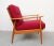 Brown Red Cushioned Armchair, 1950s For Sale - Image 8 of 12