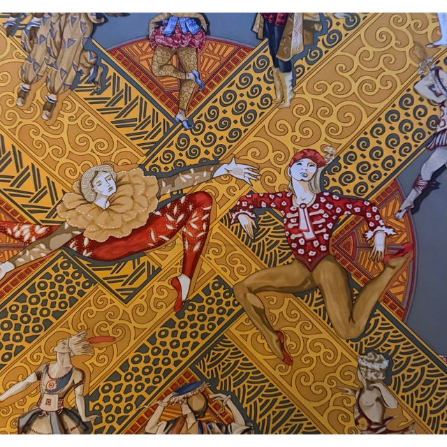 Hermès "Les Ballets Russes" This exceptional silk scarf depicts the dances and costumes created by Diaghilev—a visionary...