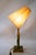 Art Deco Jade Table Lamp with Brass and Fabric Shade, 1920s For Sale - Image 10 of 18