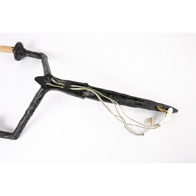 Vintage Carole Gratale Giacometti Style Two-Light Wall Sconce—A Pair For Sale In New York - Image 6 of 6