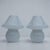 Mid-Century Modern Vintage Italian White Murano Mushroom Lamps - a Pair For Sale - Image 3 of 10