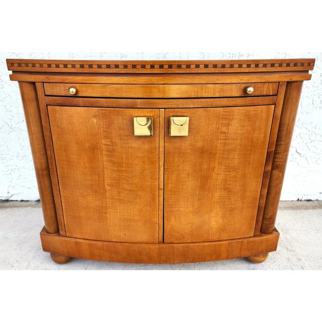 Art Deco 1980s Hickory White Genesis Collection Biedermeier Nightstand Side Table For Sale - Image 3 of 18