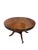 Large circular tilt-top center table crafted in beautifully figured mahogany. The 45-inch diameter top tilts vertically...