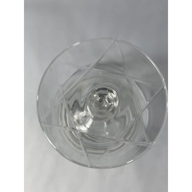 Transparent Vintage 1947 Libbey Rock Sharpe Arctic Rose Water Goblets- Set of 6 For Sale - Image 8 of 10