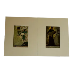 Pair of Original Antique Lithograph Prints by Jessie Wilcox-Smith.