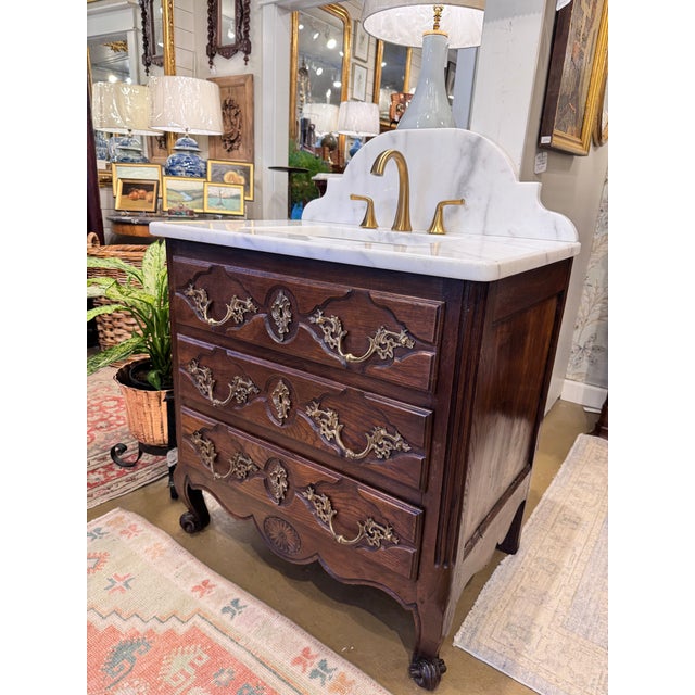 19th Century French Chest Bath Vanity For Sale In Nashville - Image 6 of 10