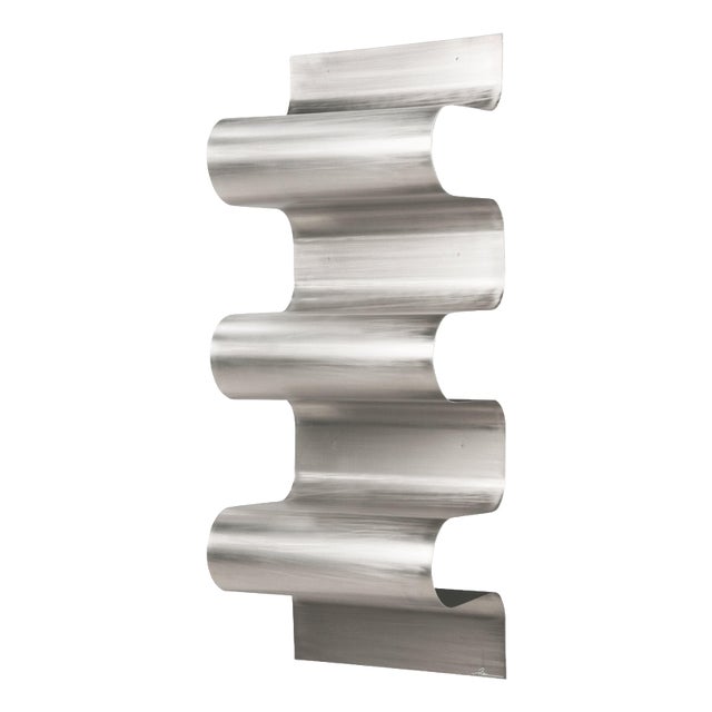 Wave Bookshelf in Powder Coated Aluminium by Julien Vidame For Sale