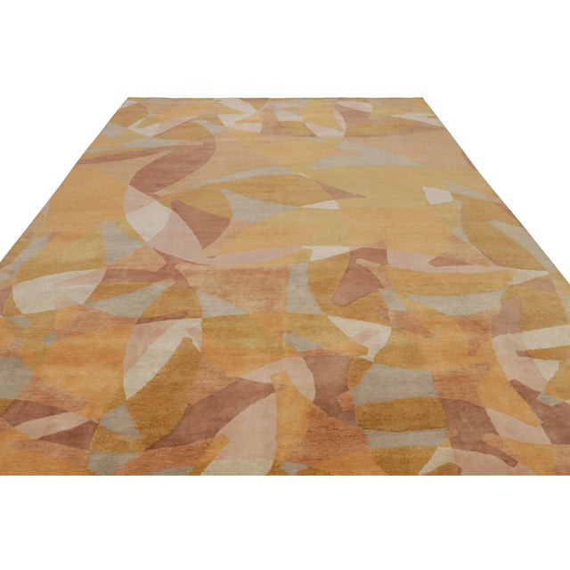 Mid-Century Modern Rug & Kilim’s Mid-Century Modern Style Rug With Geometric Patterns For Sale - Image 3 of 7