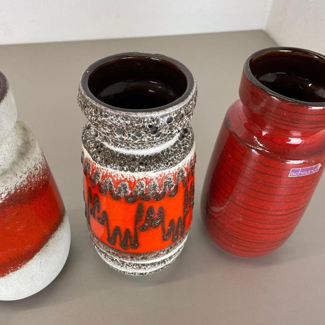 Vintage Pottery Fat Lava Vases from Scheurich, Germany, 1970s, Set of 4 For Sale - Image 12 of 18
