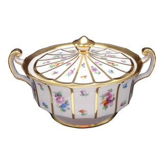 Vintage MCM Royal Copenhagen "Henriette" Sugar Bowl & Lid For Sale