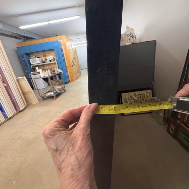 Large Impressive Abstract Painting in Acrylic by Marjorie Schlossman, 6 Ft. X 10 Ft. For Sale - Image 4 of 10