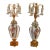 Late 20th Century Pair Monumental Tiche Milano Porcelain Floral Urn Lamps, Italy For Sale