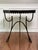 Italian Hand-Painted Ceramic Tile Top Bistro, Side Table With Wrought Iron Base, 1950s For Sale - Image 10 of 15