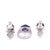 Modern 10kw Cabochon Amethyst Ring and Earing Diamond Set, 3 Pieces For Sale - Image 3 of 3