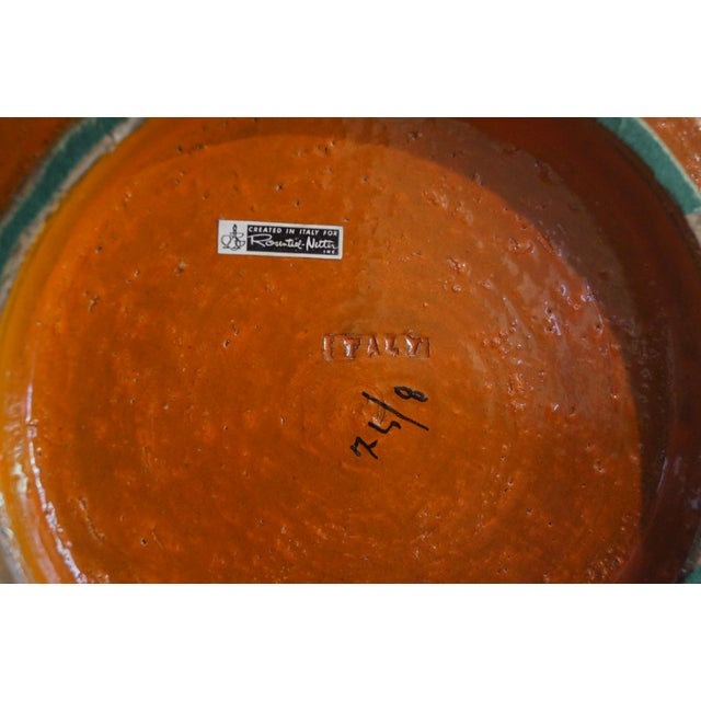 Orange 1950s Italian Pottery Bitossi / Rosenthal Netter Ashtray For Sale - Image 8 of 8