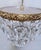 Mid 20th Century Italian Bronze Upside Down Layered Cake Rim Chandelier For Sale - Image 4 of 6