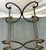 Vintage Scroll Wrought Iron and Brass Square Coffee Table With Beveled Glass Top For Sale - Image 11 of 18