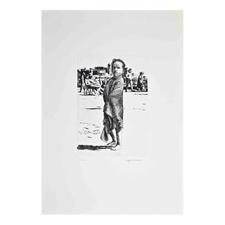 Sigfrido Oliva, Boy, Etching, 1989 For Sale