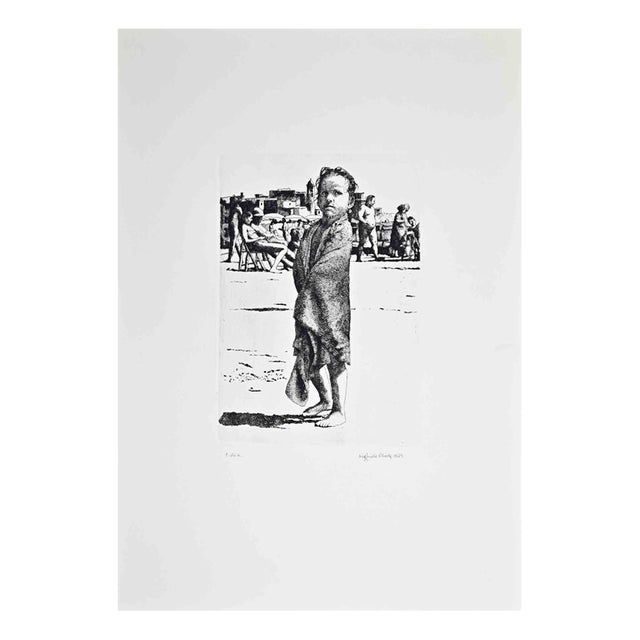 Sigfrido Oliva, Boy, Etching, 1989 For Sale