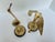 Mid Century Modern Large Brass Crane Figures on Wood Base - A Pair For Sale - Image 11 of 12