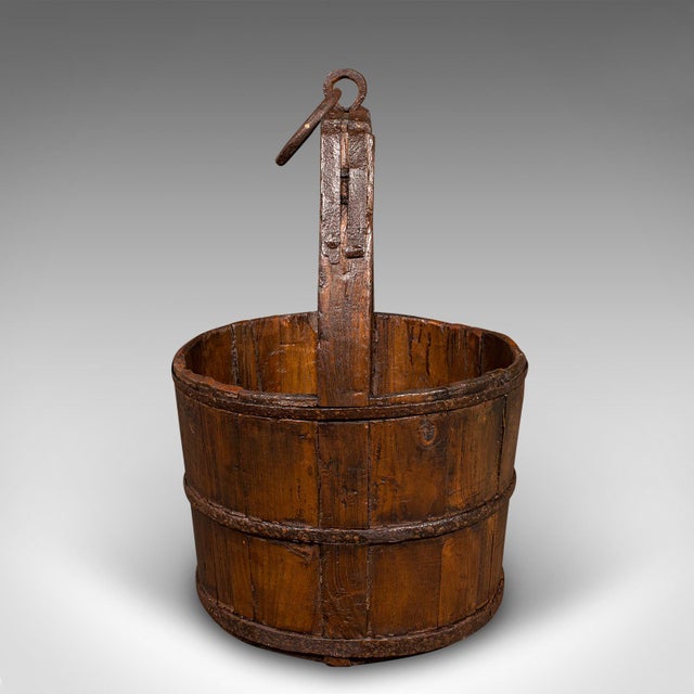 Early 19th Century Large Antique Country Garden Well Bucket, English, Planter, Georgian, Fuel Store For Sale - Image 5 of 9