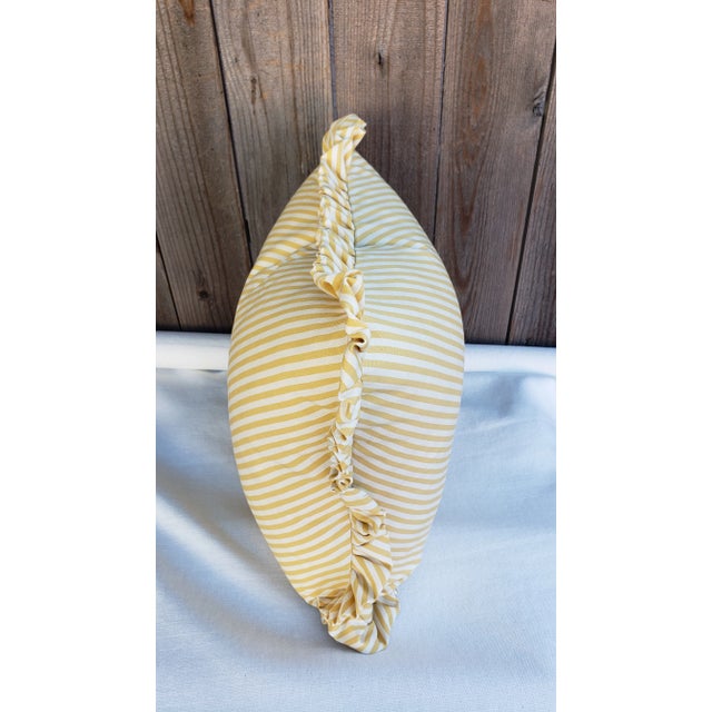 Pindler surf fabric on both sides. Size: 20" x 20" with ruffles hidden zipper Pillow Cover only. Dry clean only.