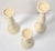 3 Large Nesting Pillar Candle Holders Handmade Mother of Pearl Turned Wood 1970 For Sale - Image 9 of 13
