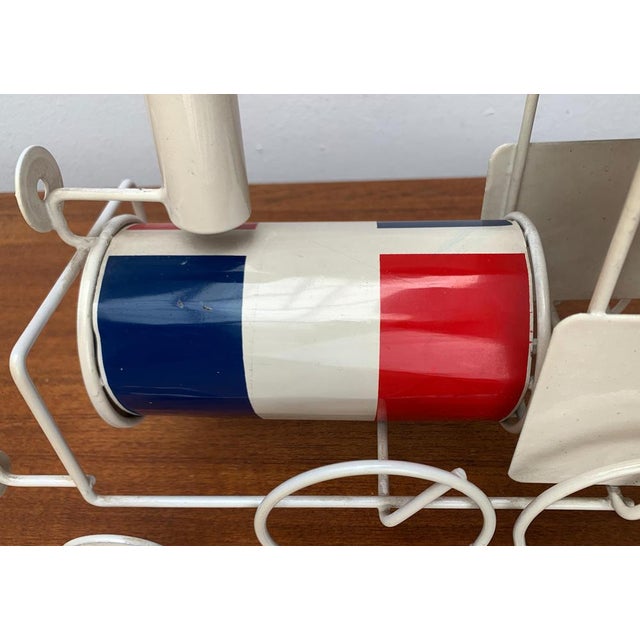 Vintage French Flag Tin Locomotive Figurine For Sale - Image 16 of 18