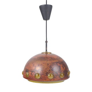 Copper Pendant Lamp with Glass Lenses by Nanny Still for RAAK, Holland, 1970s For Sale