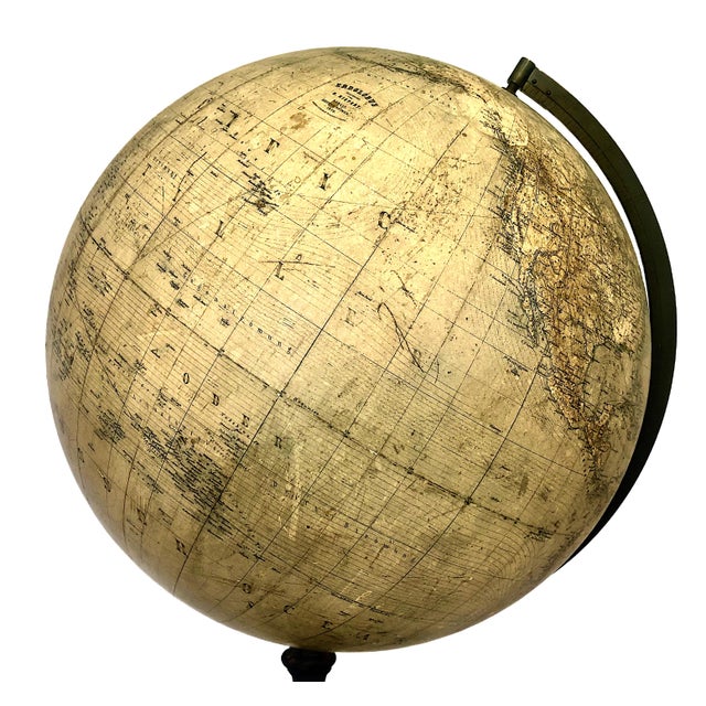 Rare German 1879 Dietrich Reimer Terrestrial Globe, Cartography by Heinrich Kiepert (1818–1899) For Sale In San Francisco - Image 6 of 18