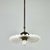 French Art Deco White Opaline Glass and Burnished Brass Pendant, 1940s For Sale - Image 13 of 18