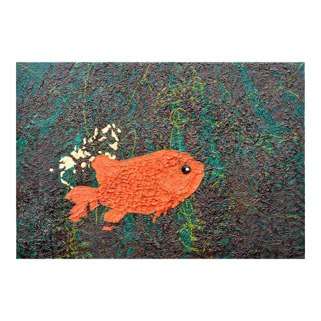 Modernist Impasto Goldfish For Sale