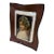 Italian Modernist Sculptural Brown Leather Picture Frame For Sale