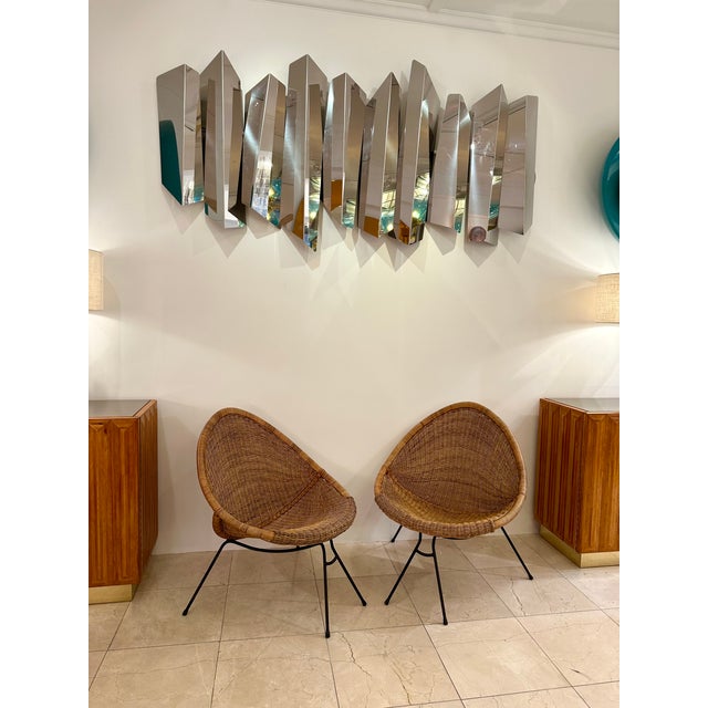 Large Wall Lamp Sconce Metal Sculpture by Mario Torregiani, Italy, 1990s For Sale - Image 12 of 12