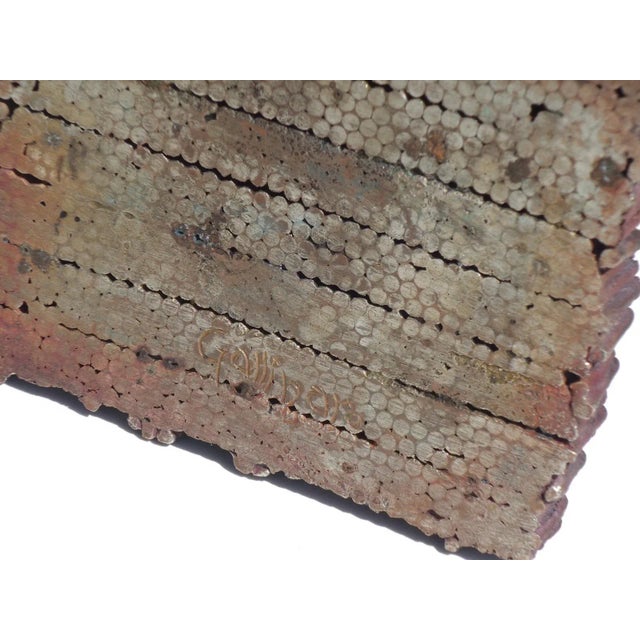 Italian Brutalist Metal Candleholder by Gallinaro, 1950s For Sale - Image 6 of 7