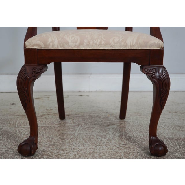Brown Set of 10 Ethan Allen Mahogany Dining Chairs For Sale - Image 8 of 18