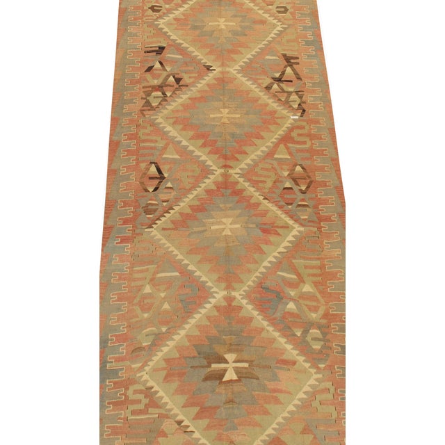 Vintage Turkish Kilim Area Rug 5ft 2in X 10ft For Sale - Image 4 of 9