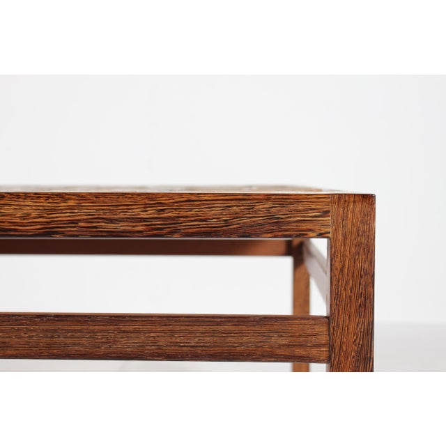 1960s Square Tile Topped Coffee Table in Wenge by Tue Poulsen and Erik Wørts for Heltborg Møbler, Denmark, 1960s For Sale - Image 5 of 18