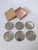A complete set of 12 art deco pewter coasters by one of interior designs most sought after creators, Just Andersen. Hand...