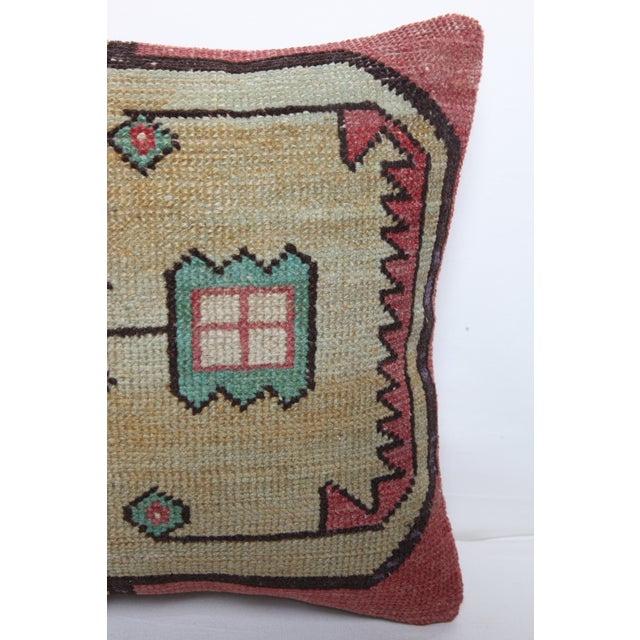 Textile One of a Kind Handwoven Rug Pillow Cushion Cover -16'' X 16'' For Sale - Image 7 of 10