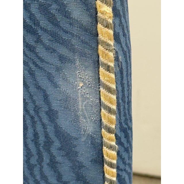 Chippendale Moiré-Patterned Fabric Side Chairs, Vintage For Sale - Image 11 of 12