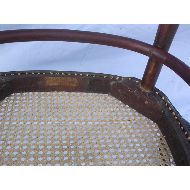 Vienna Straw Chair by J & J Kohn for Jacob & Josef Kohn, 1890s For Sale - Image 3 of 11