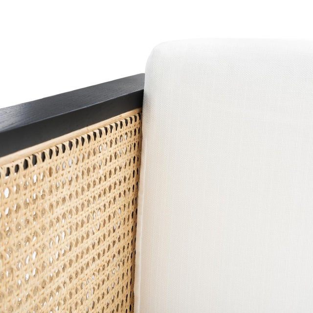 Helena French Cane Daybed - Black / Natural For Sale - Image 4 of 8