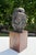 Mid 20th Century Vintage Asian Bronze Buddha Head on Wood Pedestal For Sale - Image 5 of 12