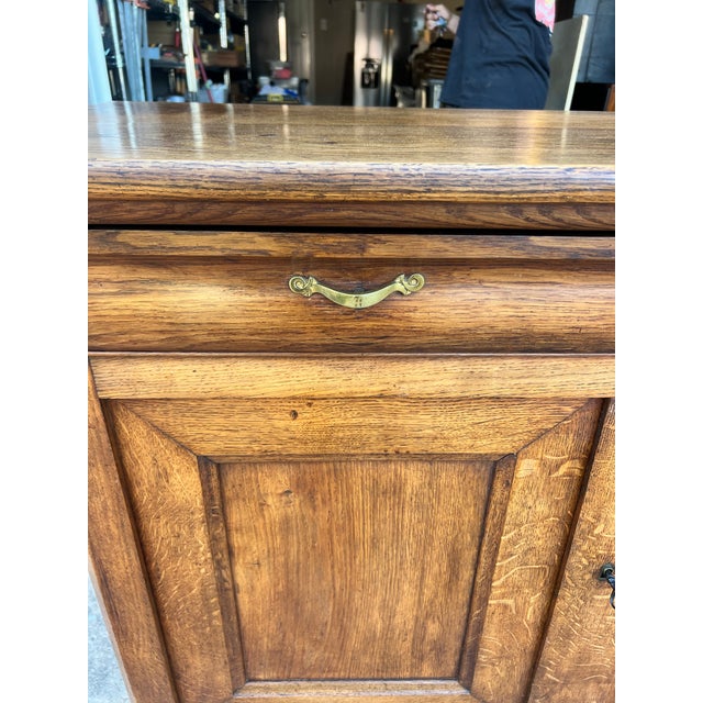 French French 19th Century Louis Philippe Solid Oak Two Door Buffet For Sale - Image 3 of 12