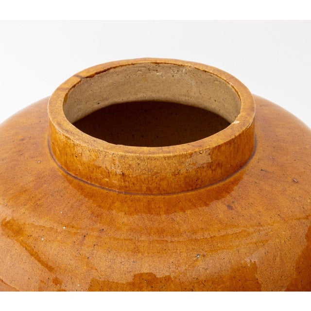 Late 20th Century Chinese Style Glazed Stoneware Ginger Jars, Pair For Sale - Image 5 of 7