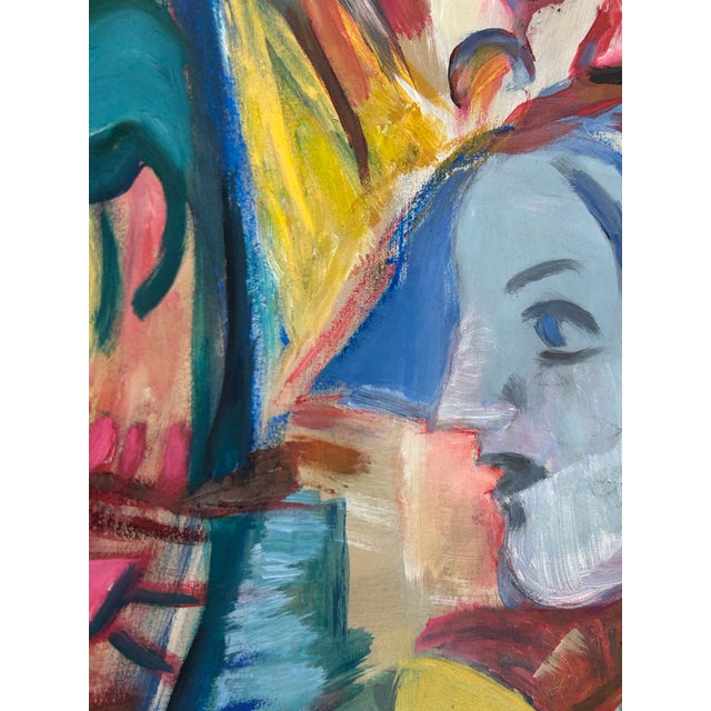 Colorful abstraction with woman’s face profile. «Art making is an asynchronous diary of daily events. The process is...