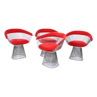 Vintage Dining Chairs by Warren Platner for Knoll, 1980, Set of 4 For Sale