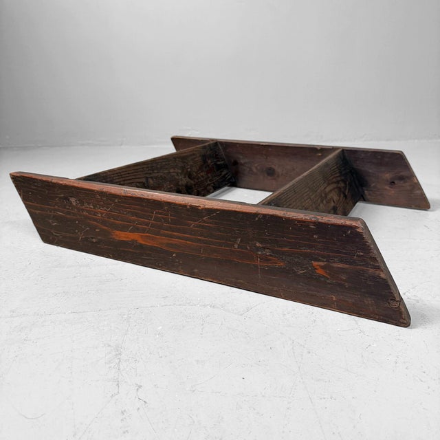Brown Small Wooden Japanese Ladder with Two Steps, 1940s For Sale - Image 8 of 11
