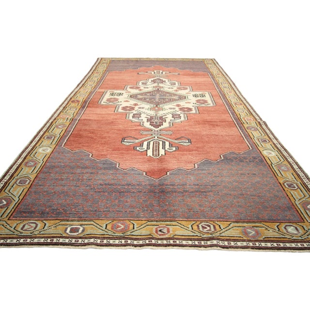 Modern Vintage Turkish Oushak Rug - 5'02 X 11'04 For Sale - Image 3 of 8